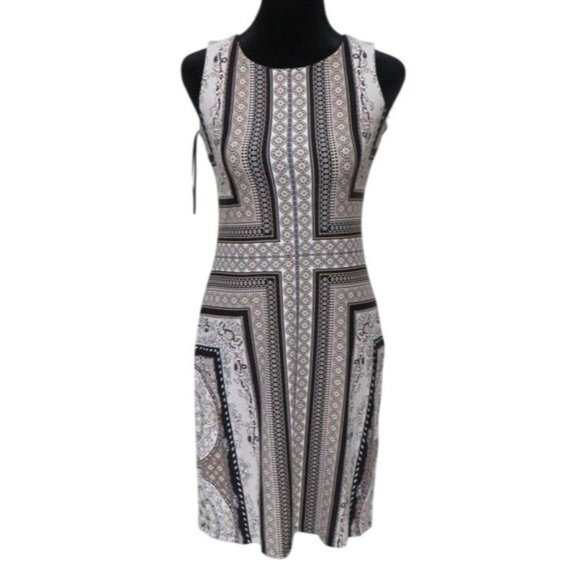 Charter Club Petite Sleeveless Dress Pink with paisley abstract design BOHO NWT - Picture 1 of 8